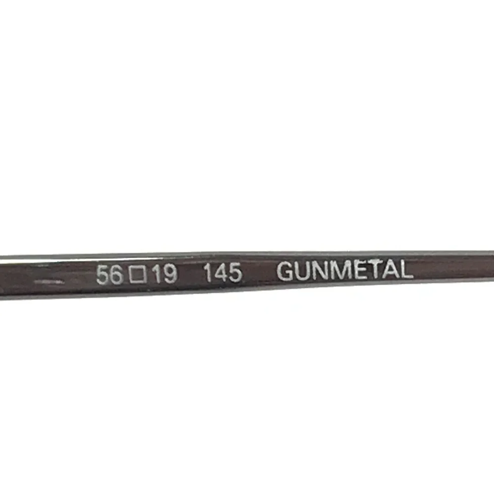 Flexon Eyeglasses Frames 606 GUNMETAL Square Half Rim Titanium 56-19-145